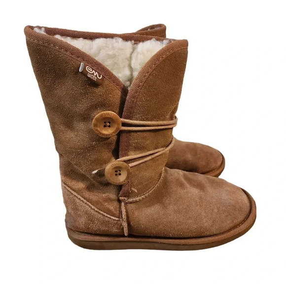 Emu Wool Boots Women's Size W8 Brown Suede Merino Wool Closed Toe Australian - Picture 4 of 6